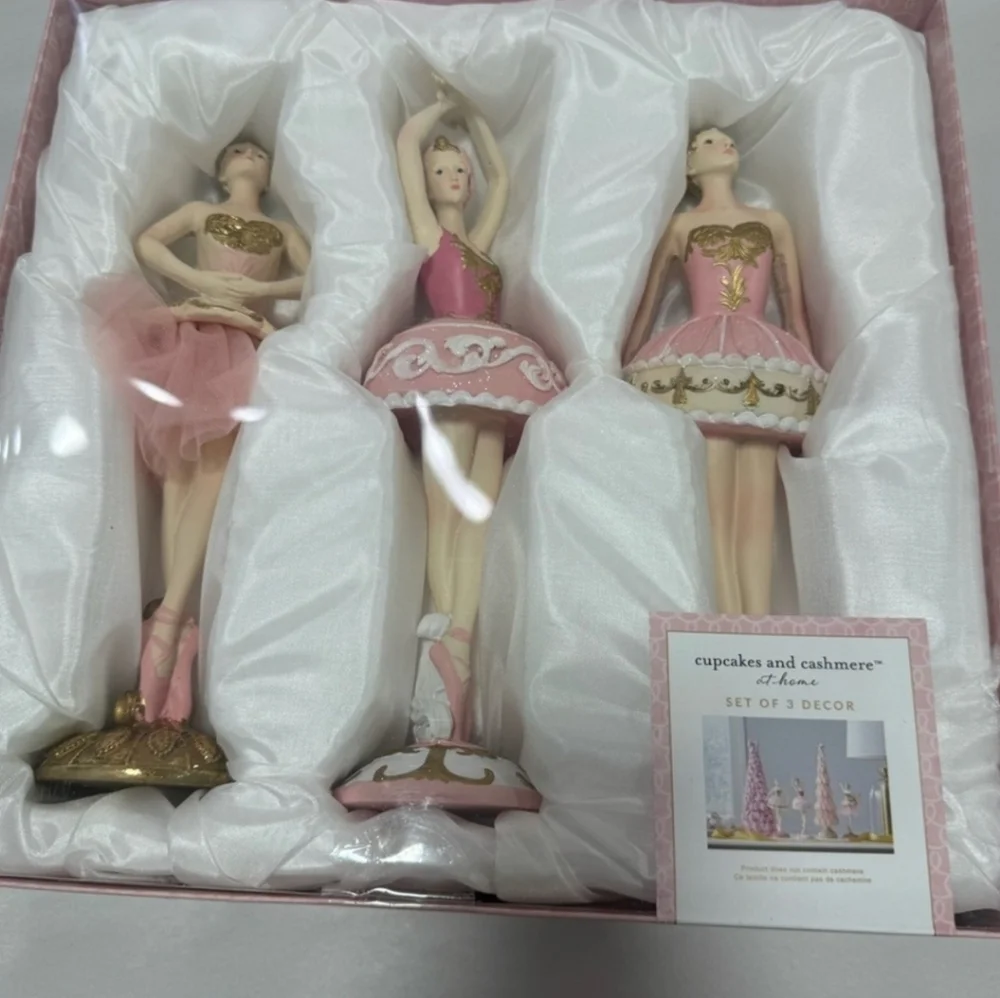 👉✨️ Cupcakes and Cashmere Ballerinas Pink Decor Set of 3